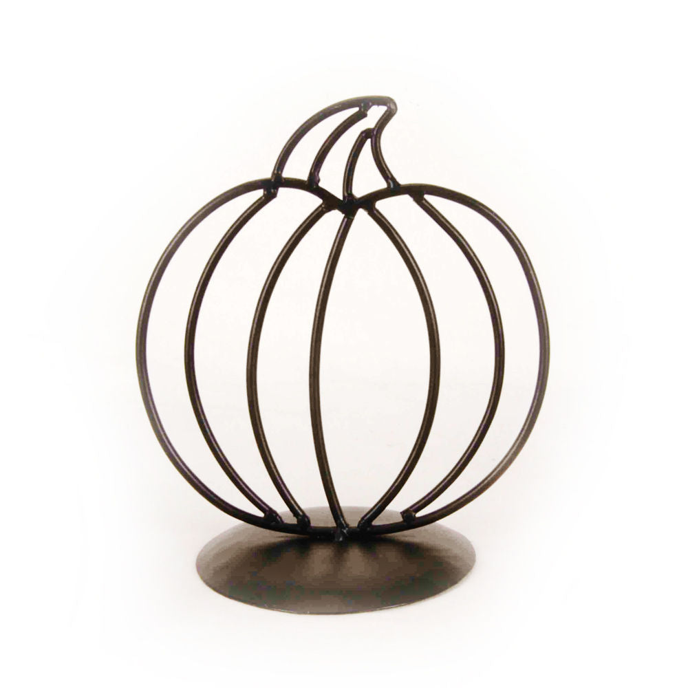 Metal Pumpkin On Stand - Medium Adams Fall/Thanksgiving Adams & Co.   