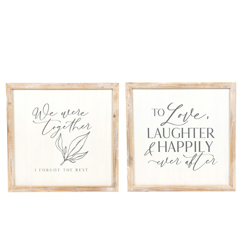 Reversible Wood Framed Sign (Happily/Together) Adams Everyday Adams & Co.   