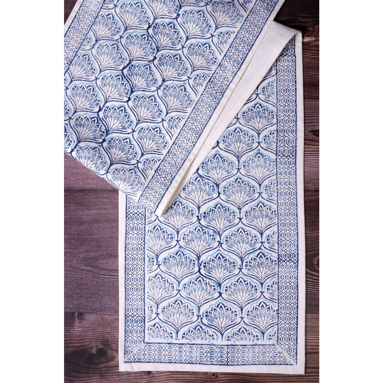 Blue Lotus Table Runner  Sevya Handmade   