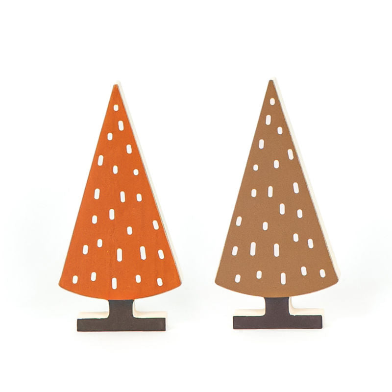 Reversible Wood Cutout Triangle Tree Adams Fall/Thanksgiving Adams & Co.   