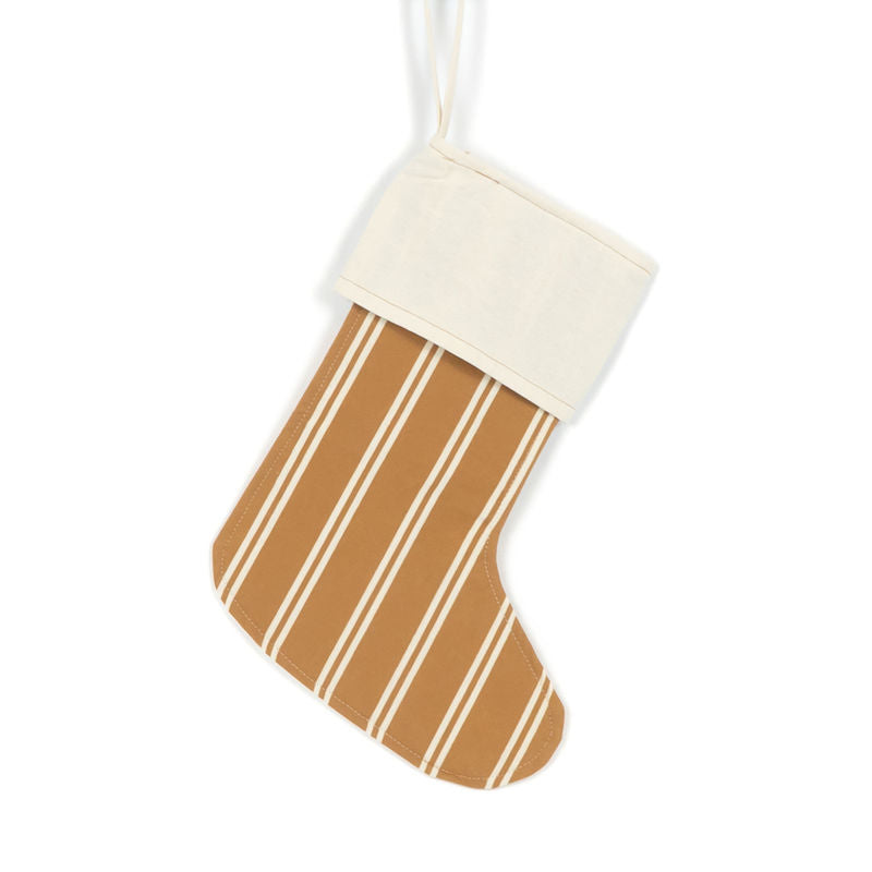 Canvas Stocking Stocking White/Brown Adams Christmas Adams & Co.   