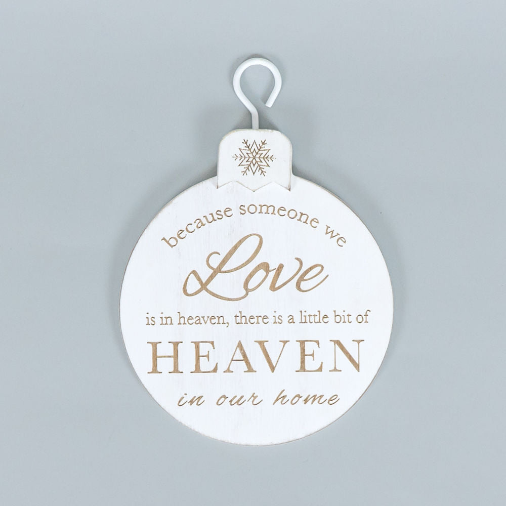 Wood Orn (Heaven) White/Natural Adams Christmas Adams & Co.   