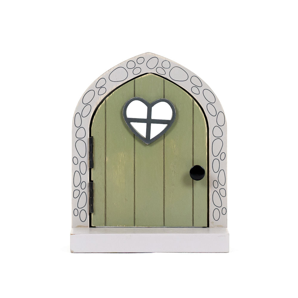 Wood Framed With Shelf (Fairy Door) Green/Gray Adams Everyday Adams & Co.   