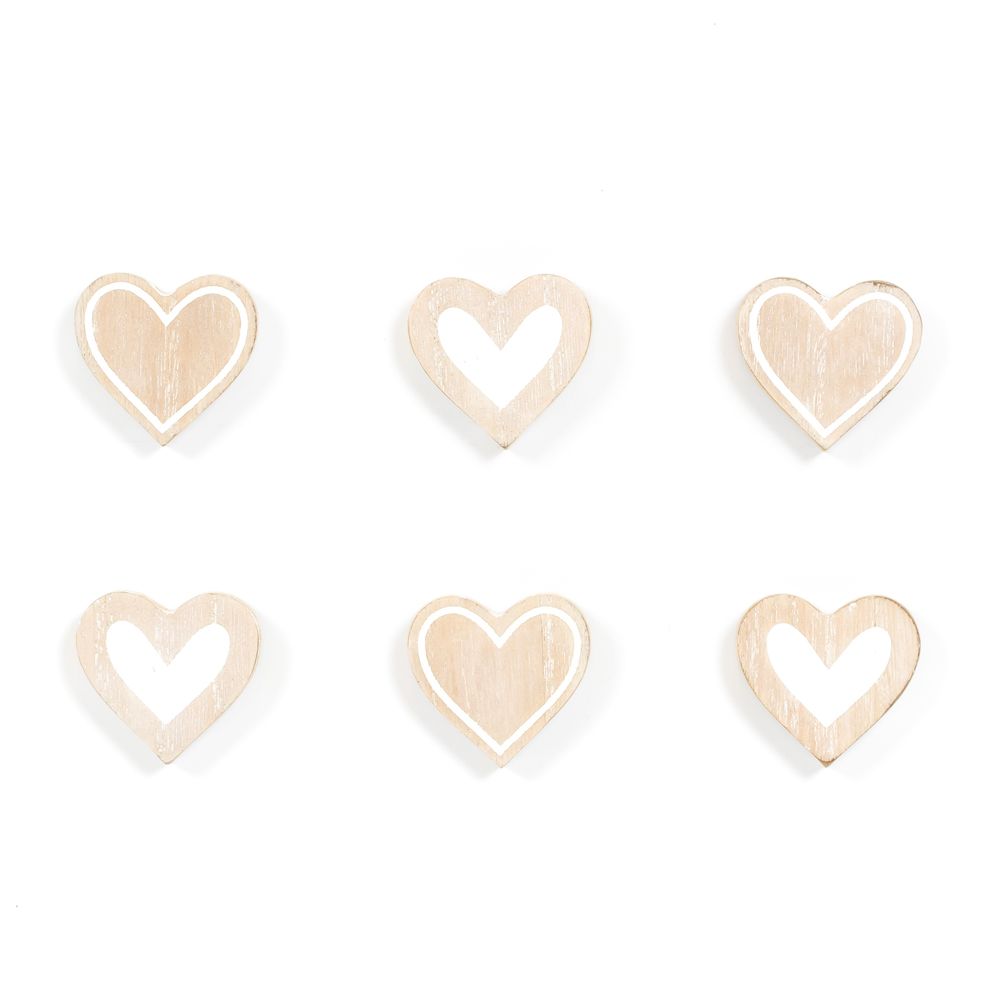 Ledgie Shapes - Natural & White Hearts Adams Ledgie Adams & Co.   