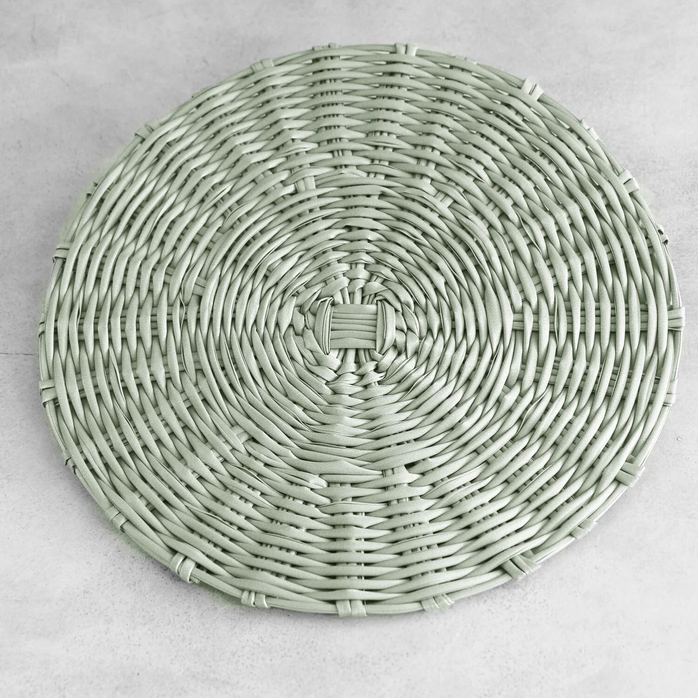 VIDA Faux Wicker Placemats Set of 4 PLACEMATS Beatriz Ball Sage  