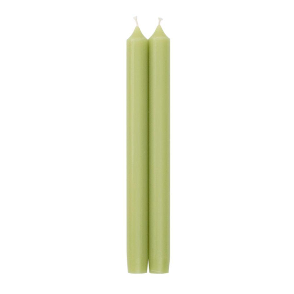 Duet Taper Candle - 10" Pair  Caspari Moss Green  