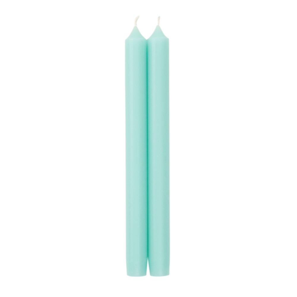 Duet Taper Candle - 10" Pair  Caspari Aqua  