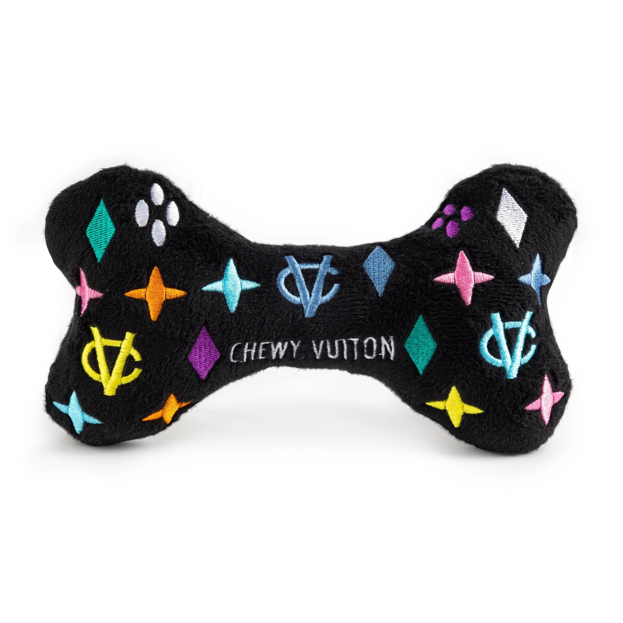 Black Monogram Chewy Bone  Haute Diggity Dog Large  