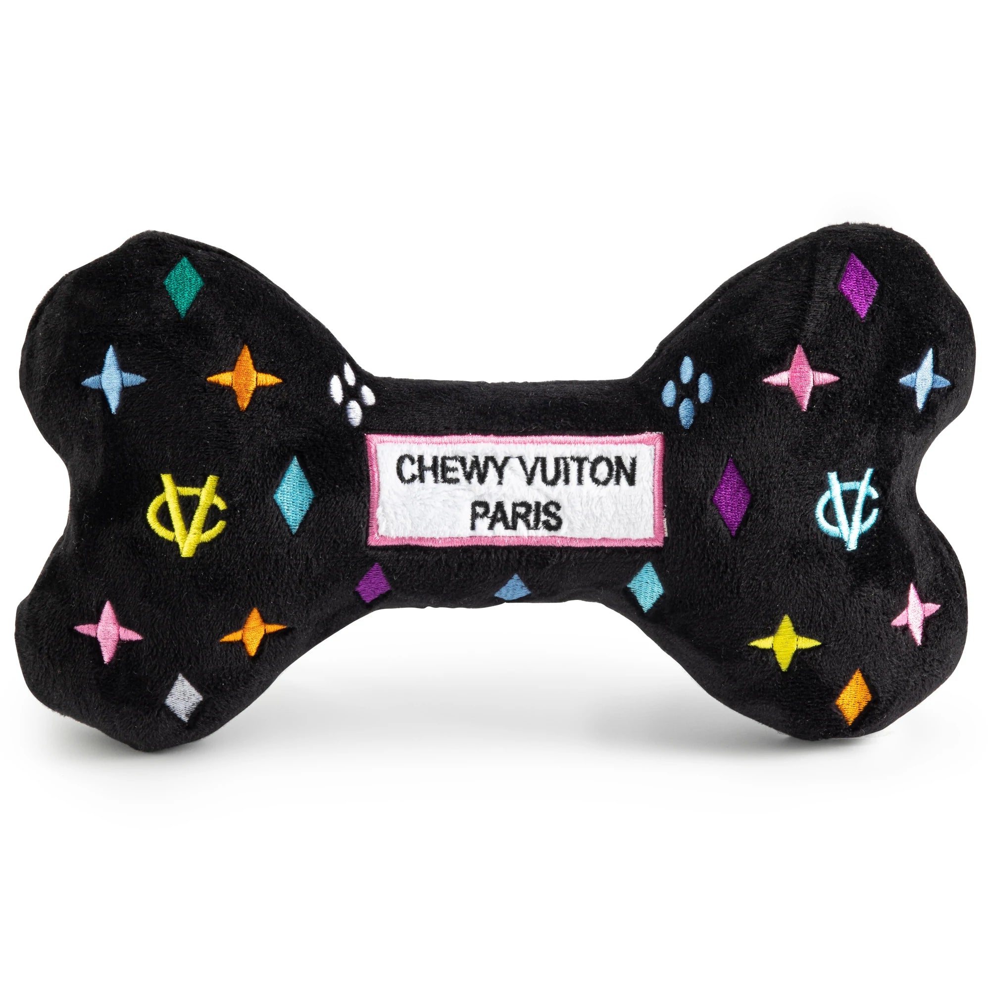 Black Monogram Chewy Bone  Haute Diggity Dog   