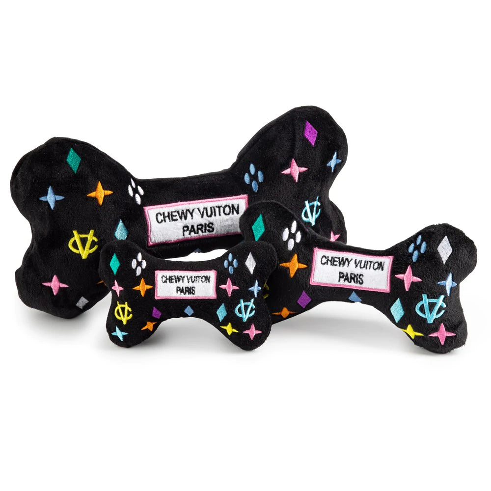 Black Monogram Chewy Bone  Haute Diggity Dog   