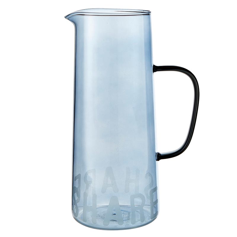 Blue Glass Pitcher - "Share" Decal  Creative Brands   