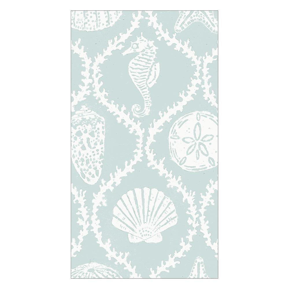 Guest Towel Napkin - Seychelles - Aqua  Caspari   