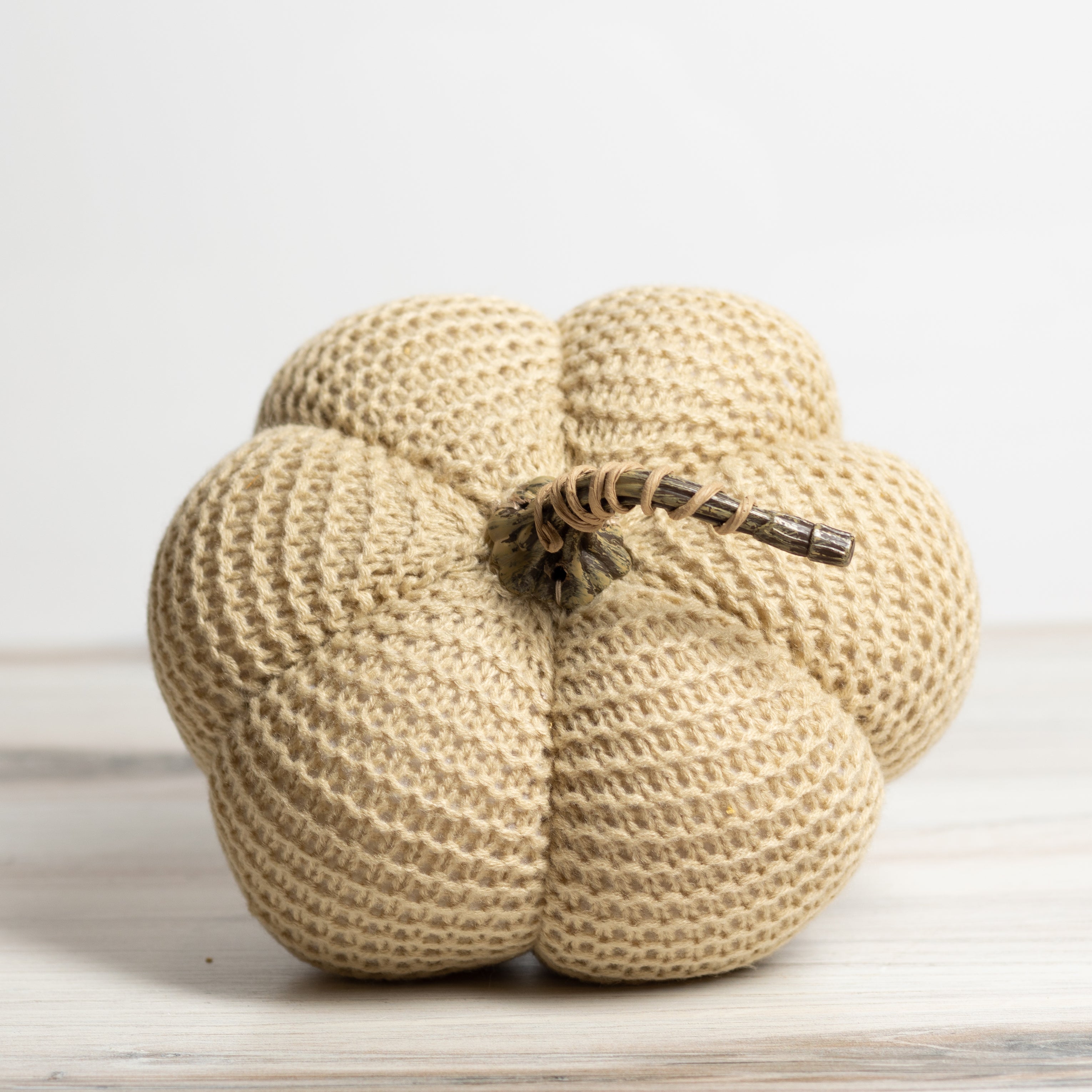 Knit Stuffed Pumpkin 7"  K&K   