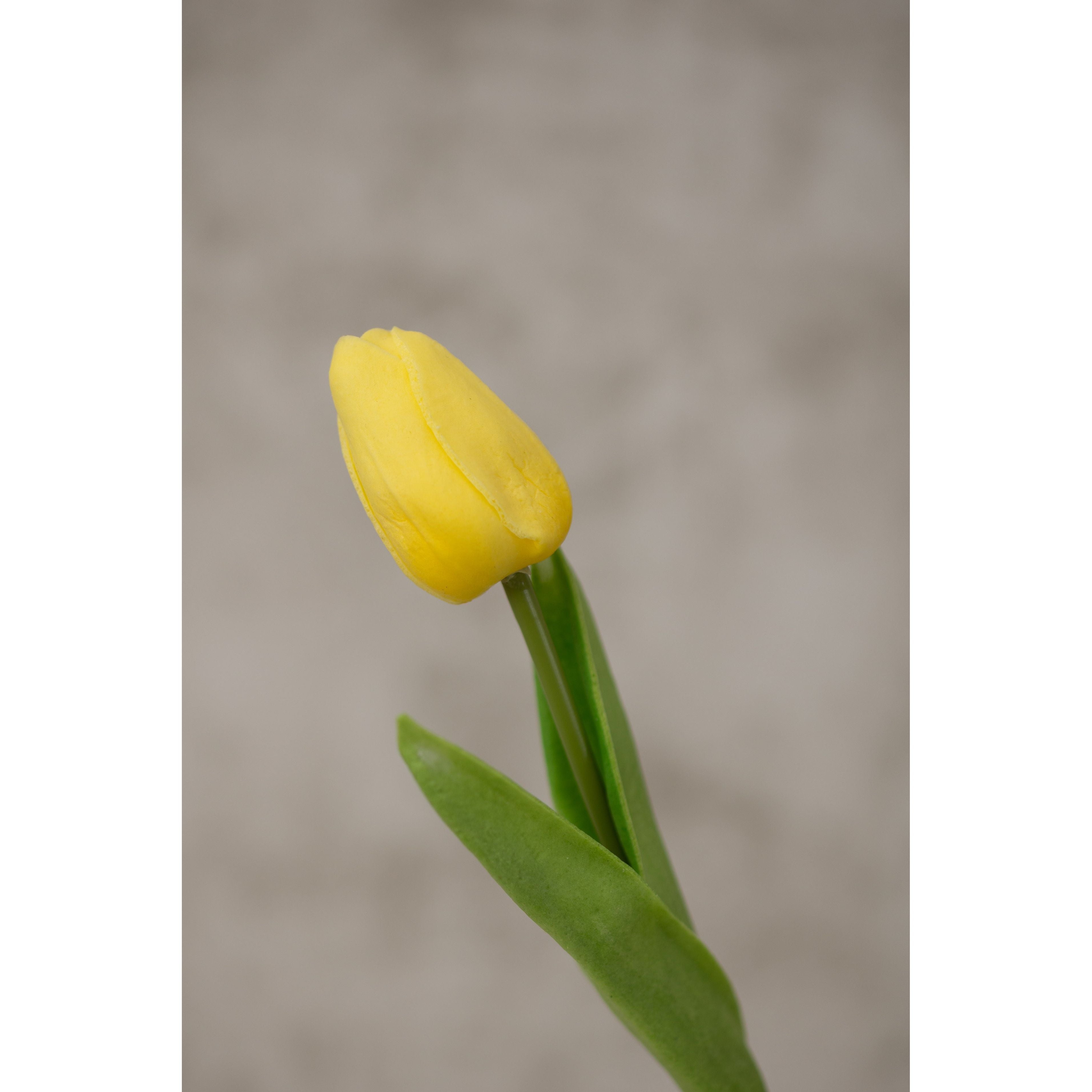 Real Touch Tulip 13.5” Artificial Flora K&K Yellow  