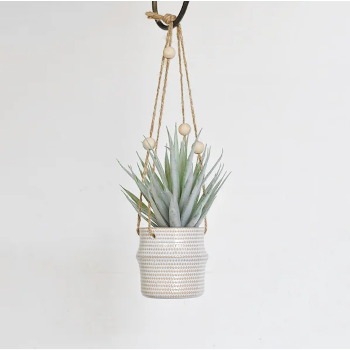 White Dot Hanging Planter  PD Home   