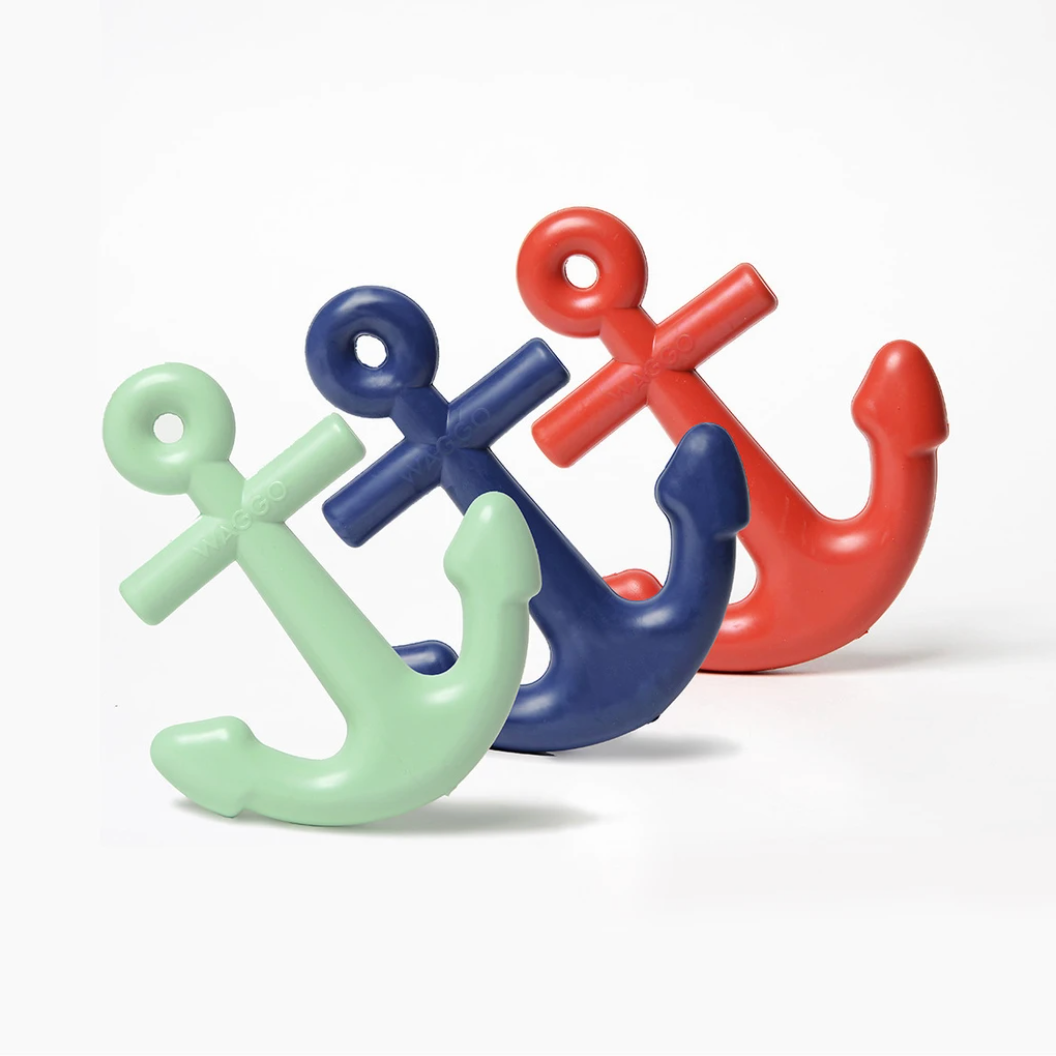 Anchors Aweigh Rubber Dog Toy (Small) Mint  Waggo   