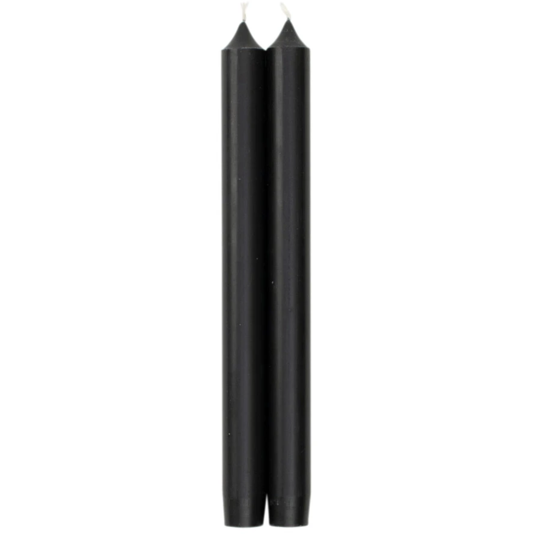 Duet Taper Candle - 10" Pair  Caspari Black  