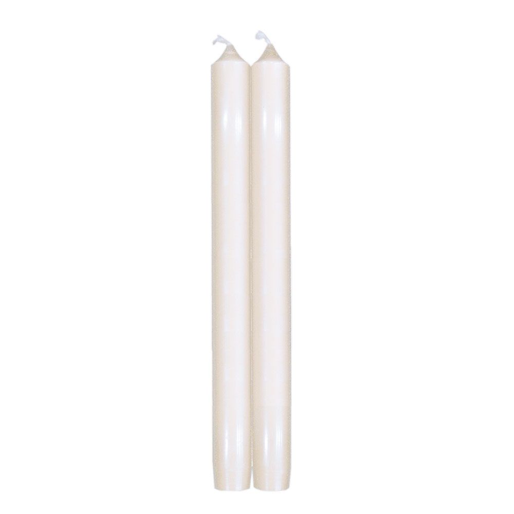 Duet Taper Candle - 10" Pair  Caspari White  