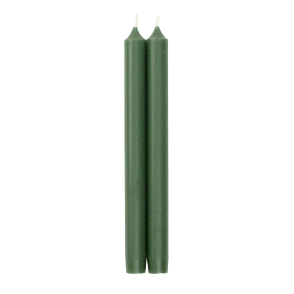 Duet Taper Candle - 10" Pair  Caspari Hunter Green  