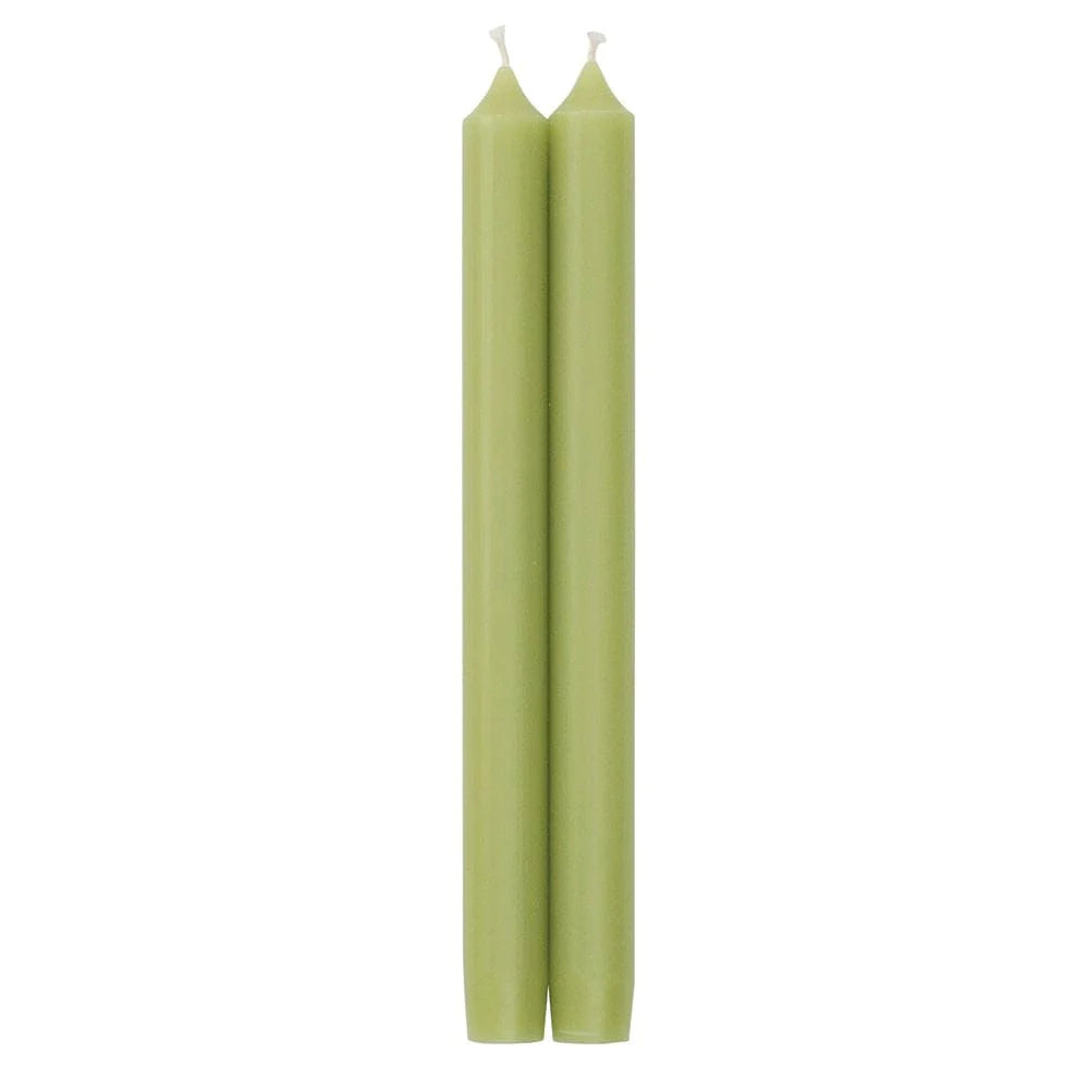 Duet Taper Candle - 12” Pair  Caspari Moss Green  