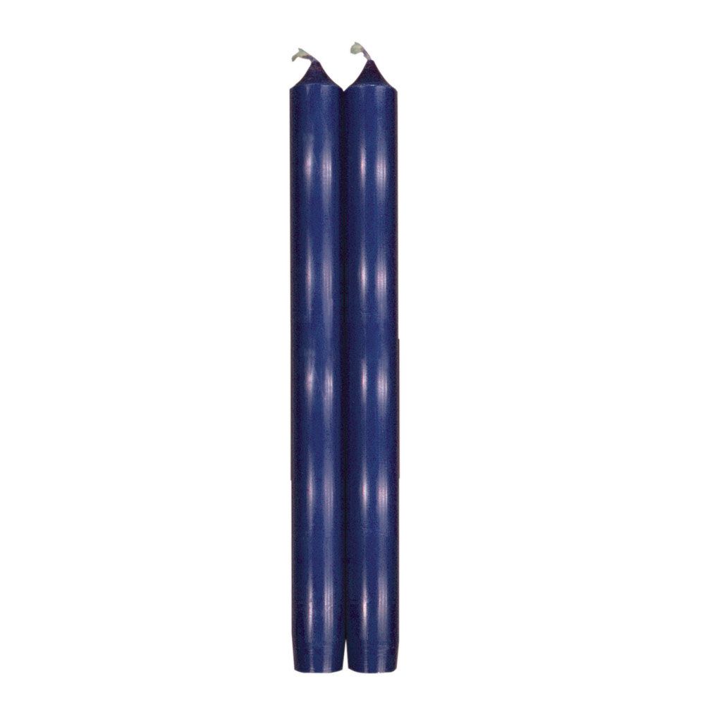 Duet Taper Candle - 10" Pair  Caspari Marine Blue  