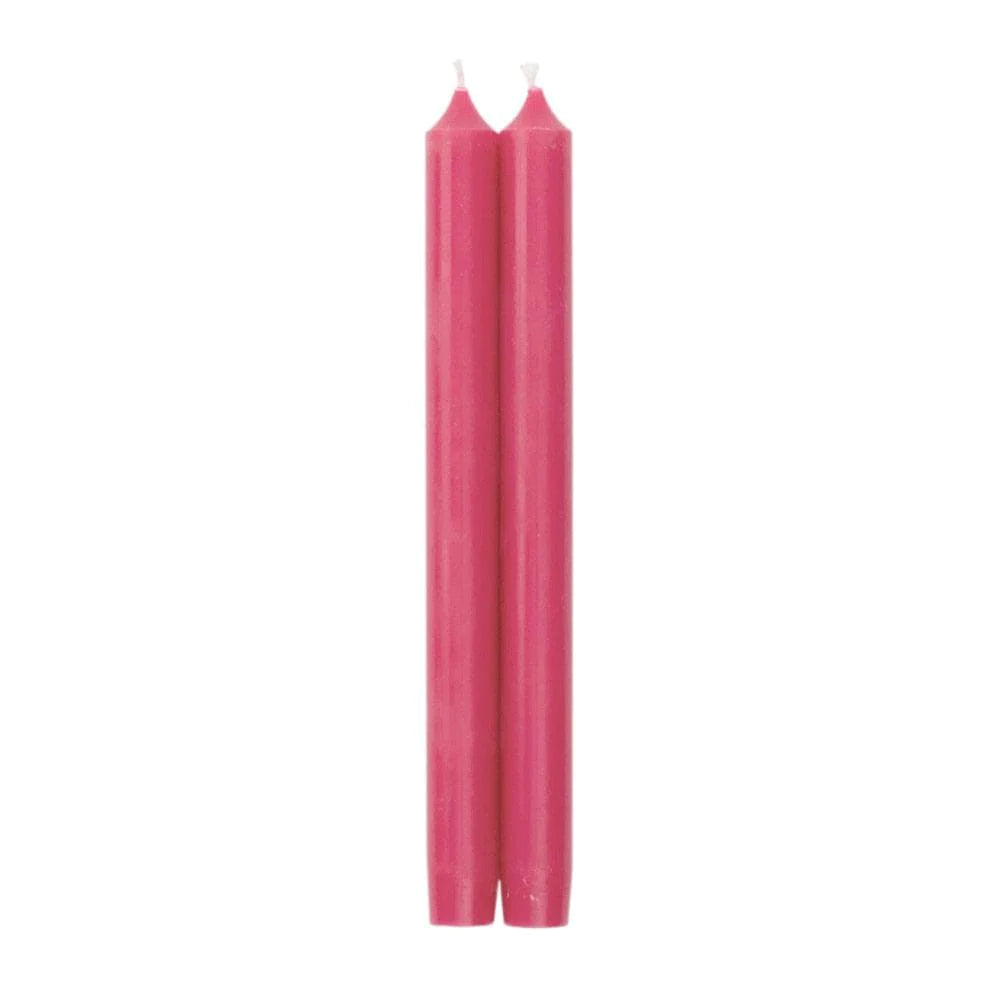 Duet Taper Candle - 10" Pair  Caspari Fuchsia  