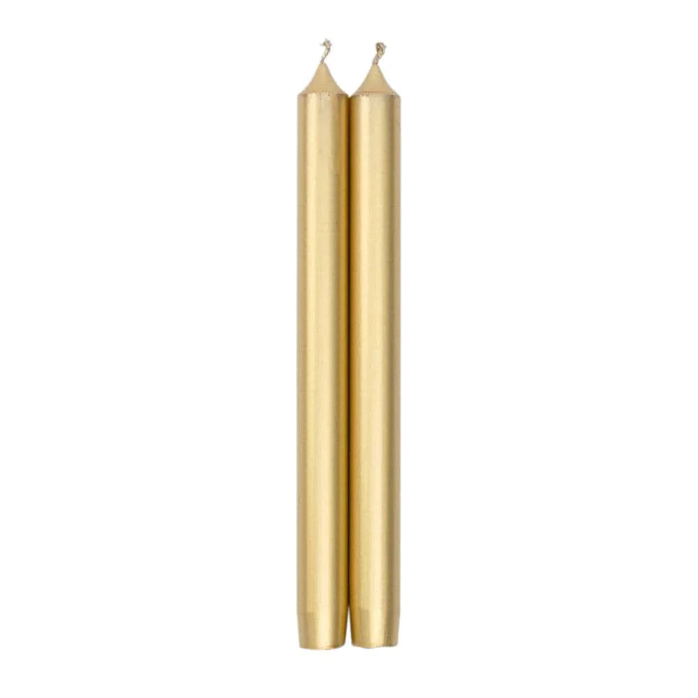 Duet Taper Candle - 10" Pair  Caspari Gold  