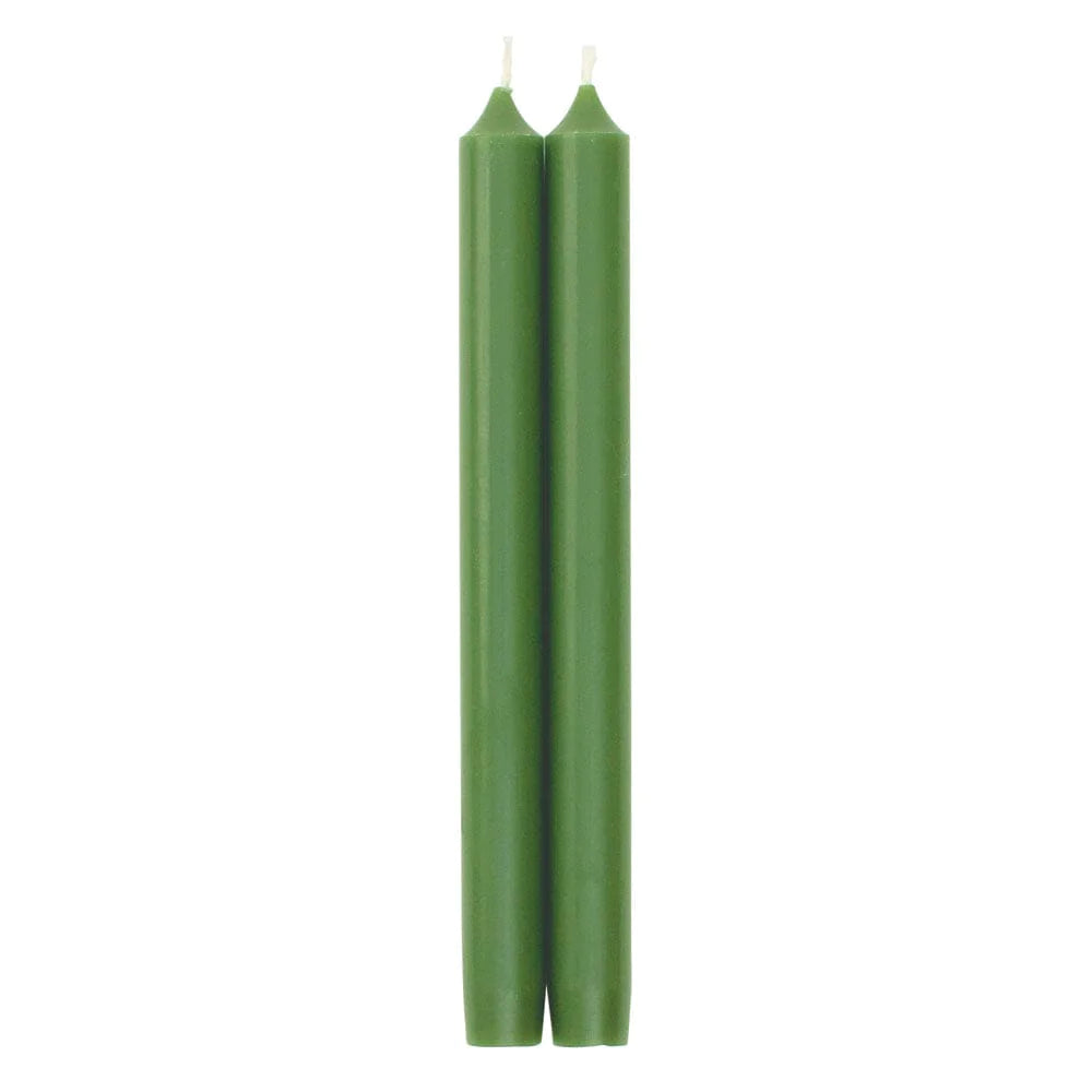 Duet Taper Candle - 10" Pair  Caspari Leaf Green  