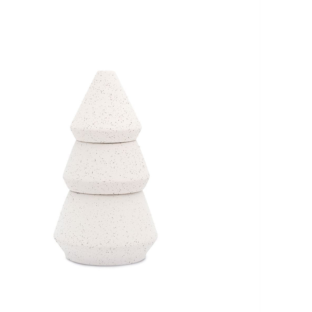 Cypress & Fir Holiday Speckle Tree Stack Large - White  Paddywax   