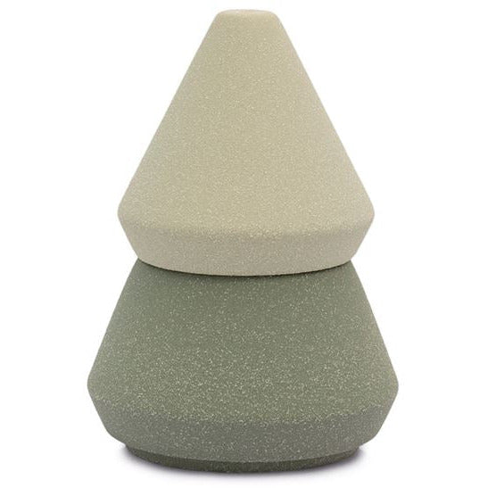 Cypress & Fir - Small Green Ombre Speckled Textured Ceramic Tree Stack  Paddywax   