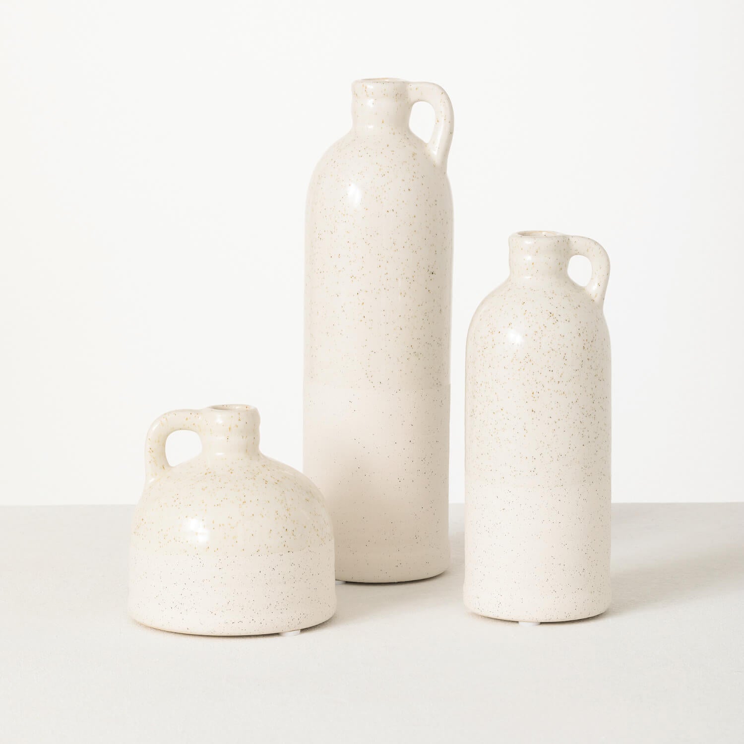 Cream Bottle Vases Set/3  Sullivans   