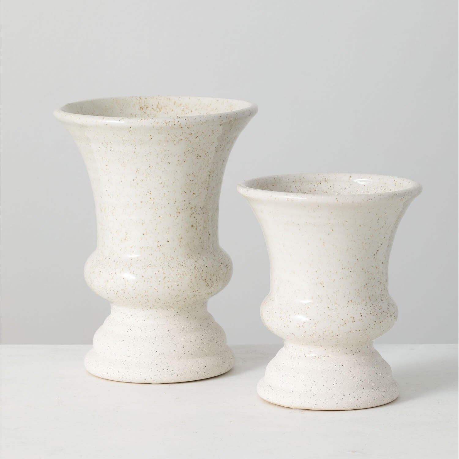 Cream Urn Vases Set/2  Sullivans   