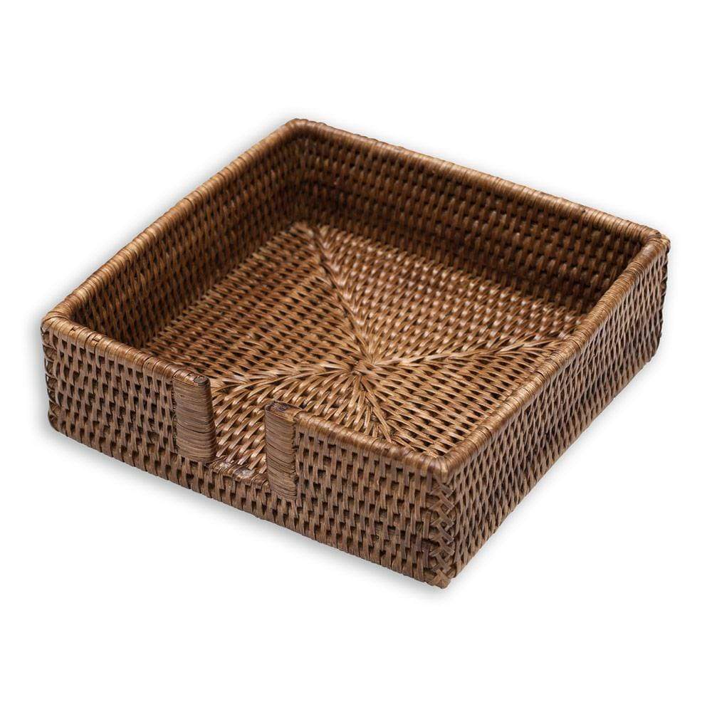 Rattan Luncheon Napkin Holder - Natural  Caspari   