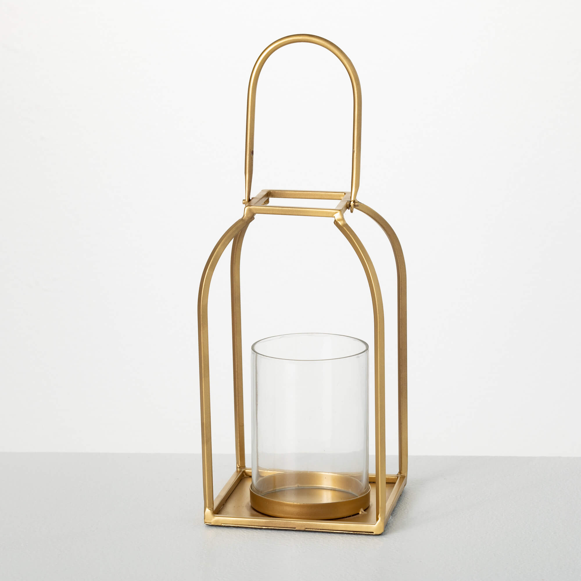 Brass Pillar Candle Lantern  Sullivans   