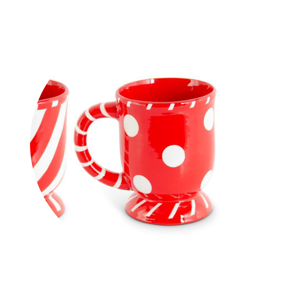 Peppermint Pattern Mug  K&K Polka Dots  