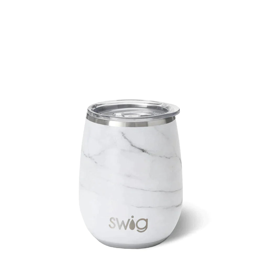 Stemless Wine Cup - 14oz - Marble  Swig Life   