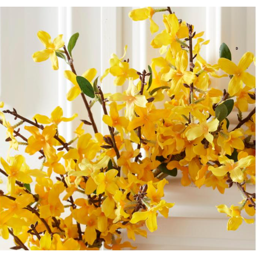 Yellow Forsythia Wreath - 24" Wreaths & Garlands K&K   